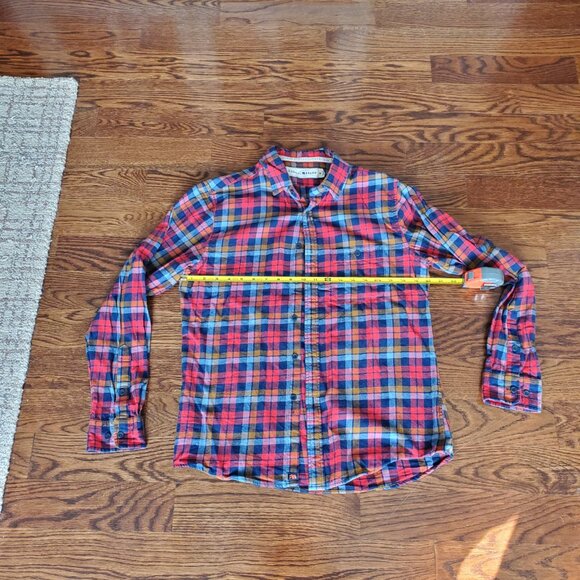 The Normal Brand Red and Blue Plaid Flannel button-down - Picture 6 of 8